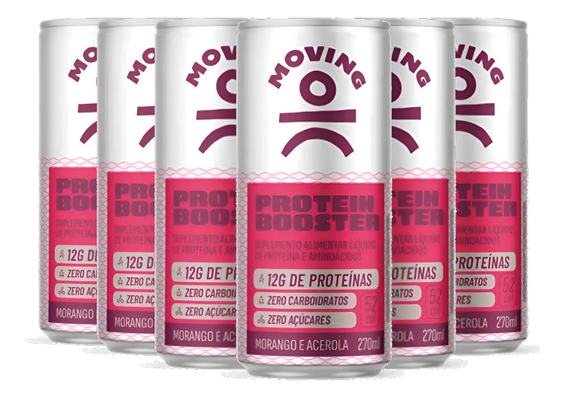 Kit 6 Refrigerante Proteico Moving Morango E Acerola 270ml