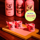 Kit Licor Ballena Morango, Caramelo, Coco 750ml + Copo 3x99