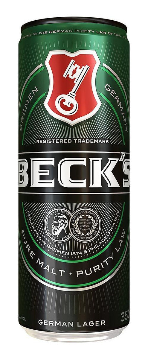 Cerveja Beck's German Lager lata 359ml Pack com 8 Unidades